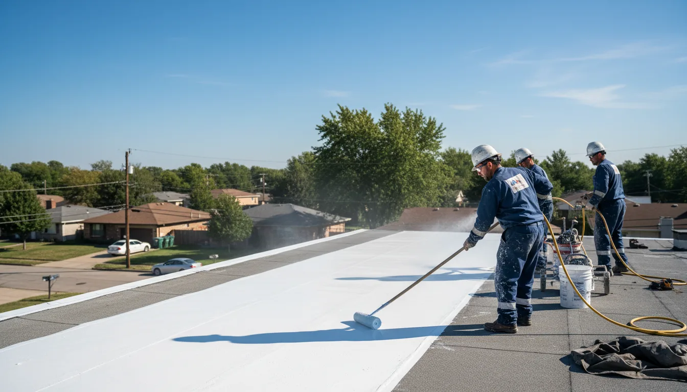 Commercial roof coating in Crowville, LA near me